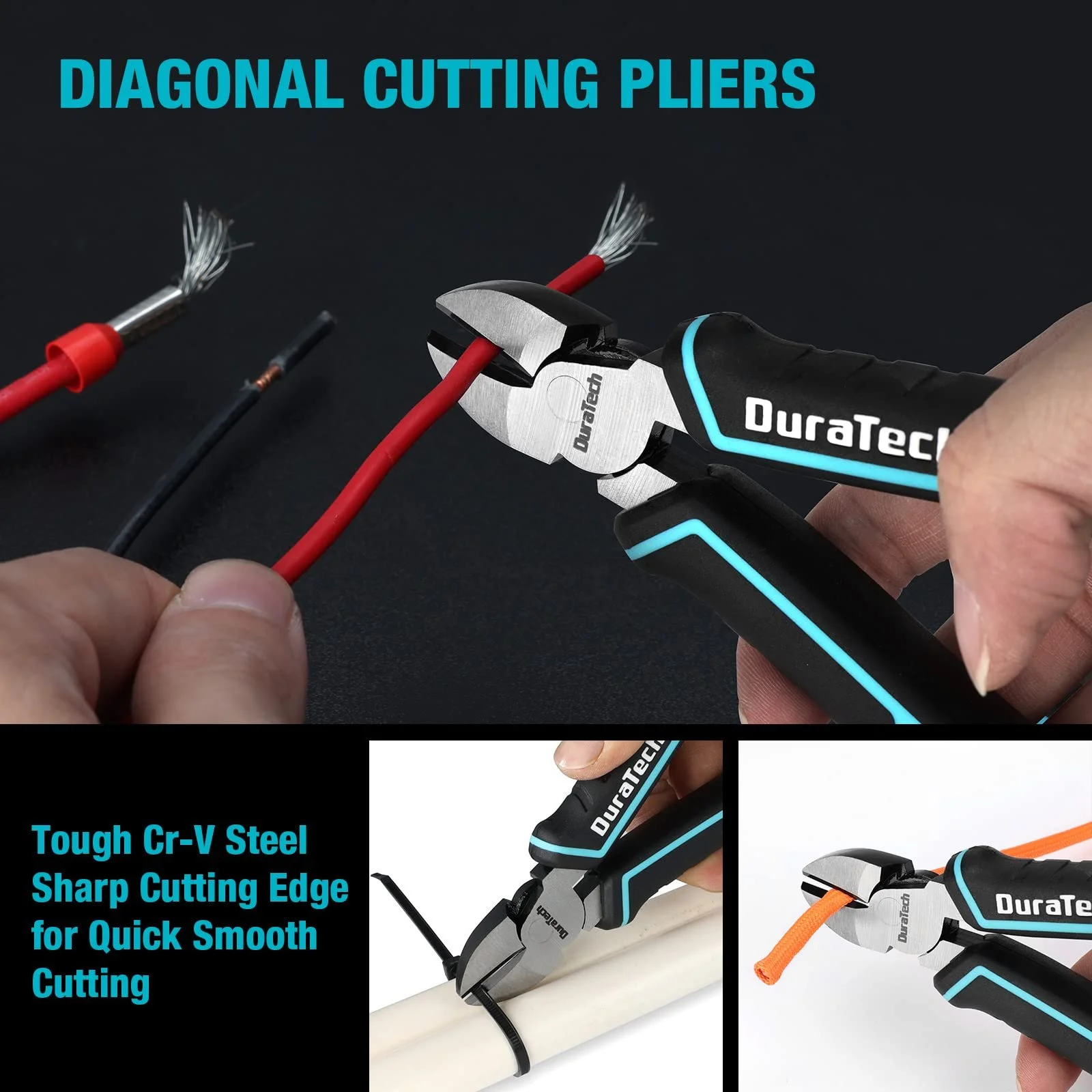 Набор плоскогубцев DURATECH, 3 шт., профессиональный набор плоскогубцев с высоким рычагом, плоскогубцы с удлиненными губками, боковые кусачки, плоскогубцы со скользящим соединением 150 мм, фото №6 Набор плоскогубцев DURATECH, 3 шт., профессиональный набор плоскогубцев с высоким рычагом, плоскогубцы с удлиненными губками, боковые кусачки, плоскогубцы со скользящим соединением 150 мм, фото №6