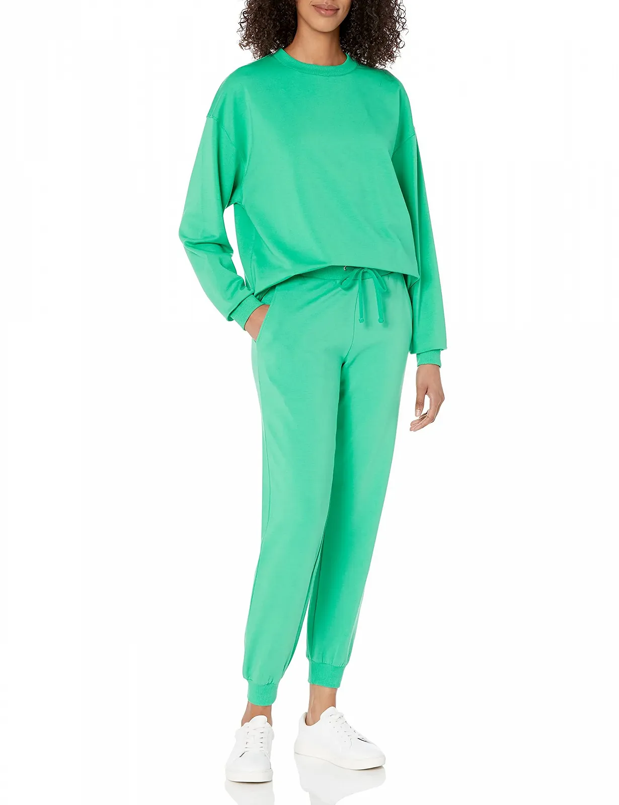 Свитшот The Drop свободного кроя с длинными рукавами, круглым вырезом и заниженной линией плеча Margot, фото №3