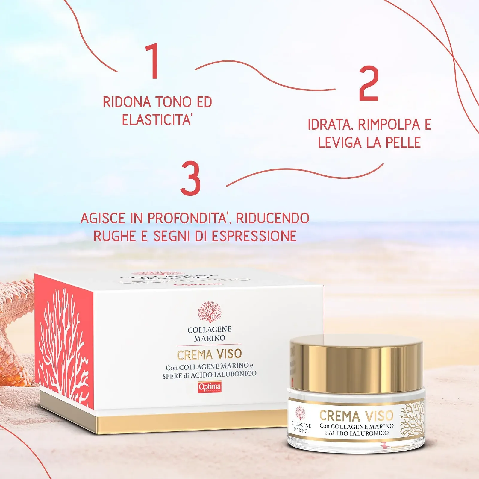Крем для обличчя Optima Naturals Marine Collagen антивіковий, фото №4 Крем для обличчя Optima Naturals Marine Collagen антивіковий, фото №4