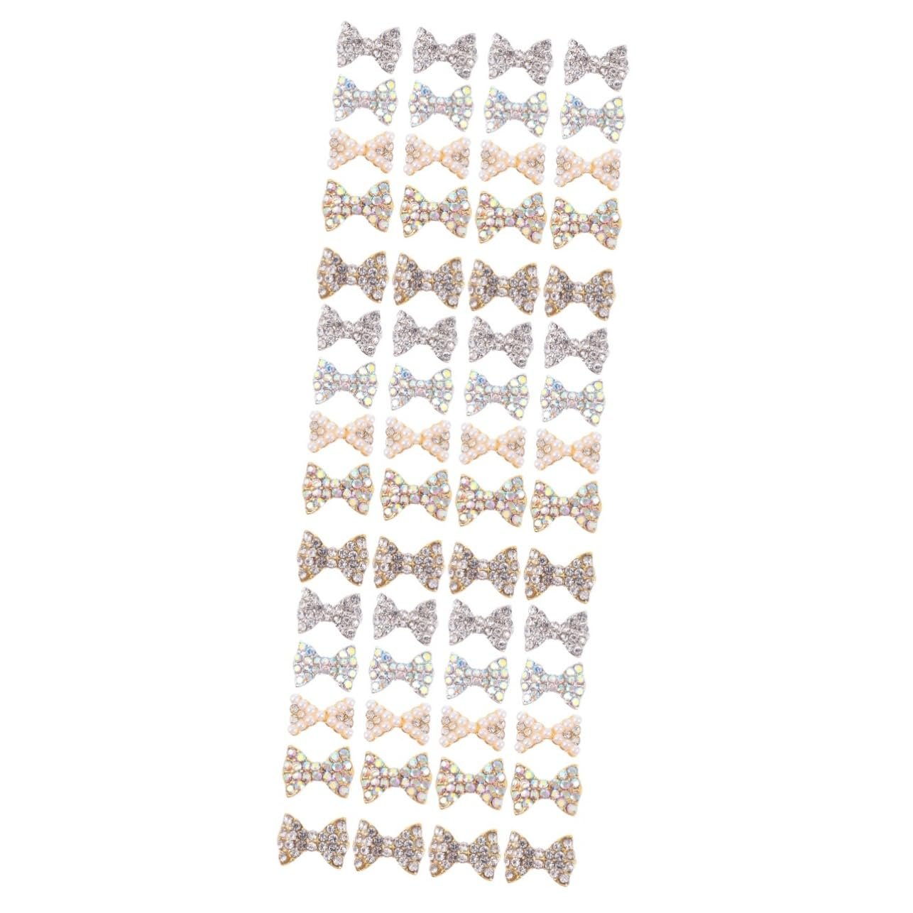 Подвеска для ногтей Mikinona Набор 150 шт. Ювелирные изделия с бриллиантами для ногтей, подвески-шармы для аксессуаров для ногтей, DIY украшения для ногтей, стразы для ногтей, металлические, фото №1