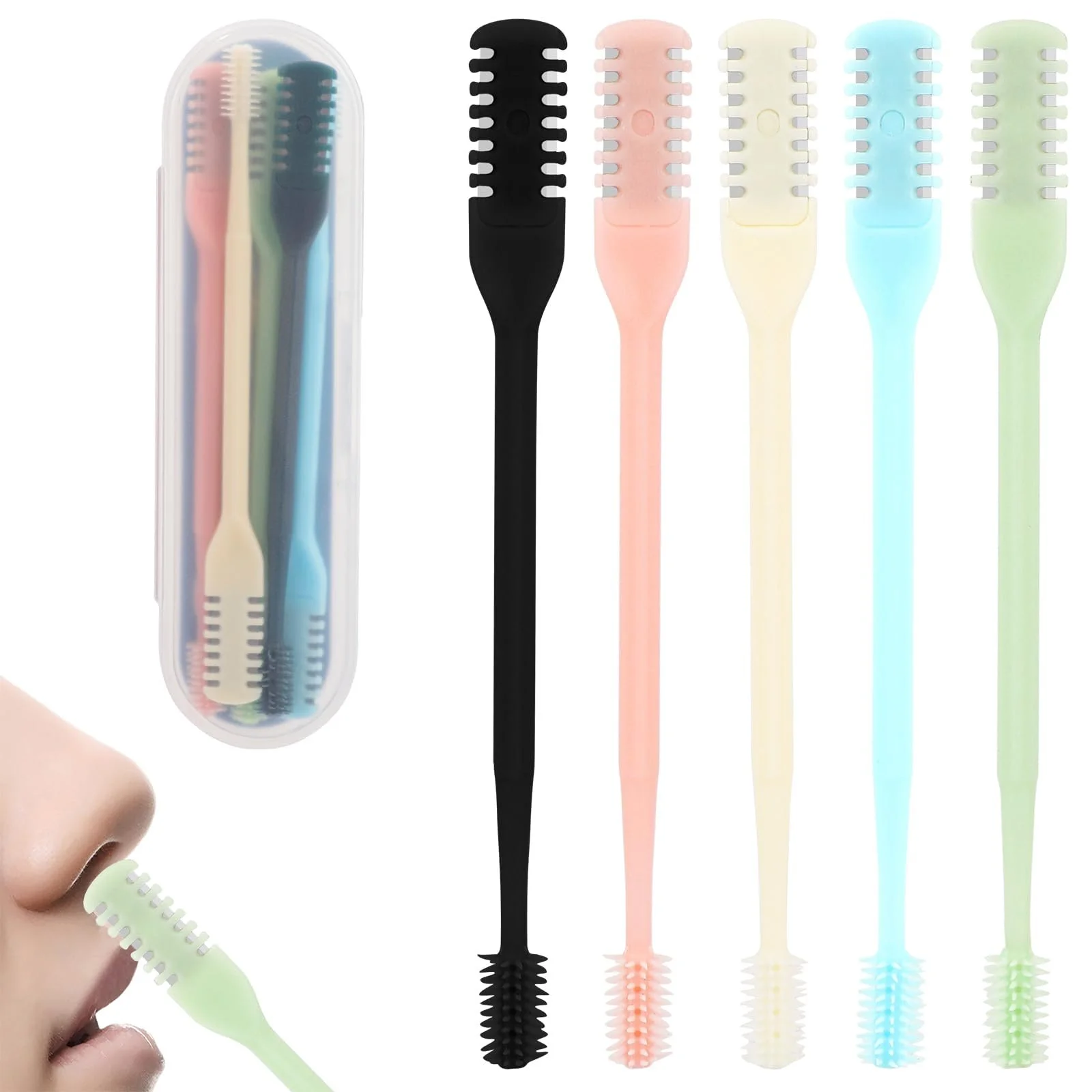 Набір Змінний Ніж для Носа Подвійний 2 в 1 360° Ротаційний Жіночий Чоловічий (1 Штука), фото №1