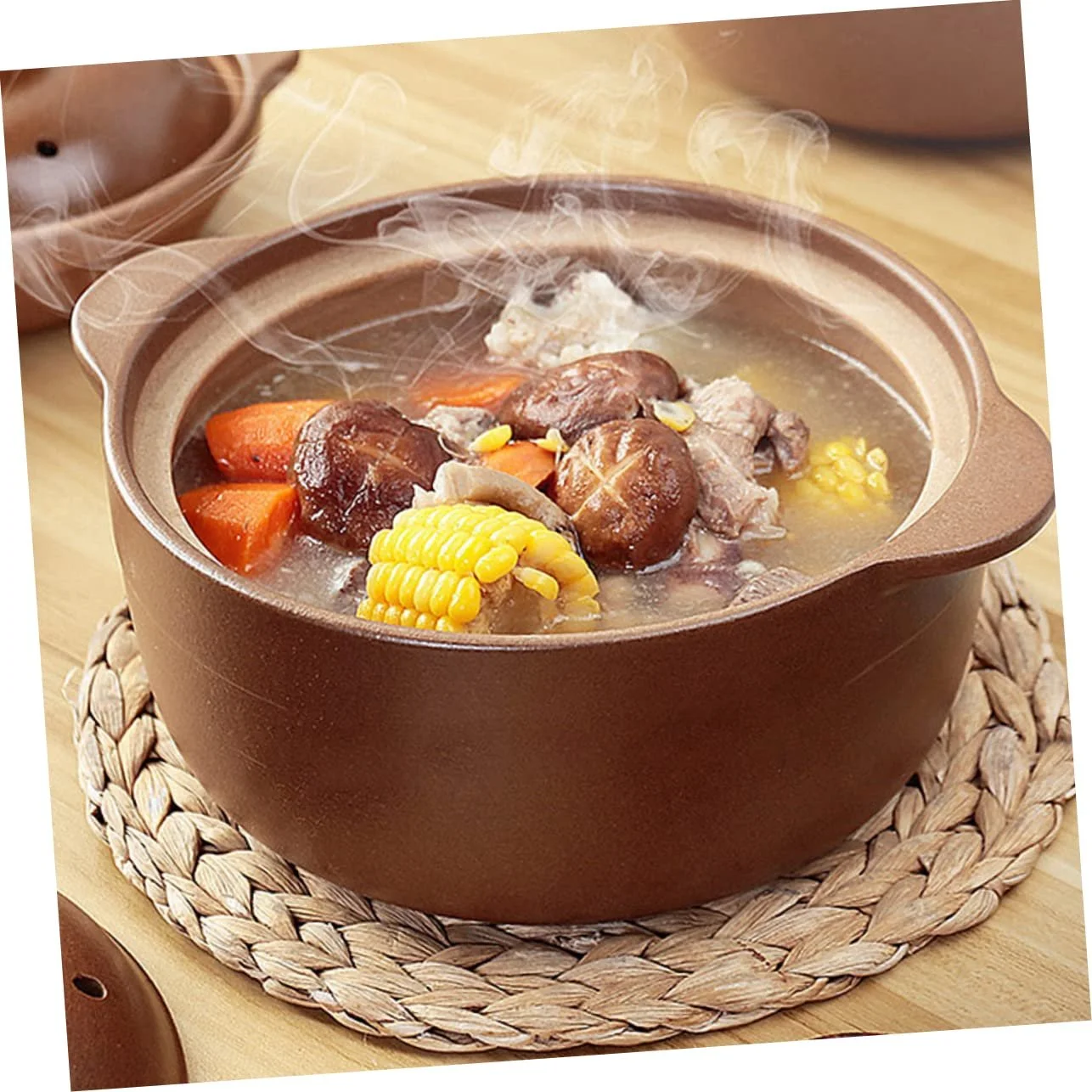 Каструля Sosoport керамічна з кришкою 1,6 л, енергоощадна, для супу та тушкування, фото №2