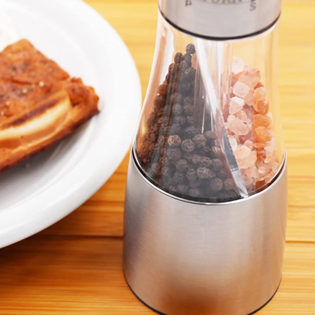 Мельница для специй SeahPepper, нержавеющая сталь, акрил, регулируемая грубость помола, фото №8