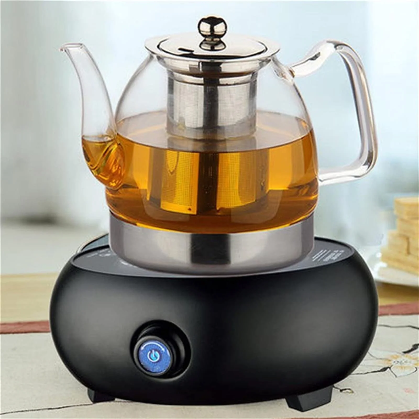 Чайник-заварник ZRQSMCX Скляний з ситечком Знімний фільтр з нержавіючої сталі Висока температура, фото №2