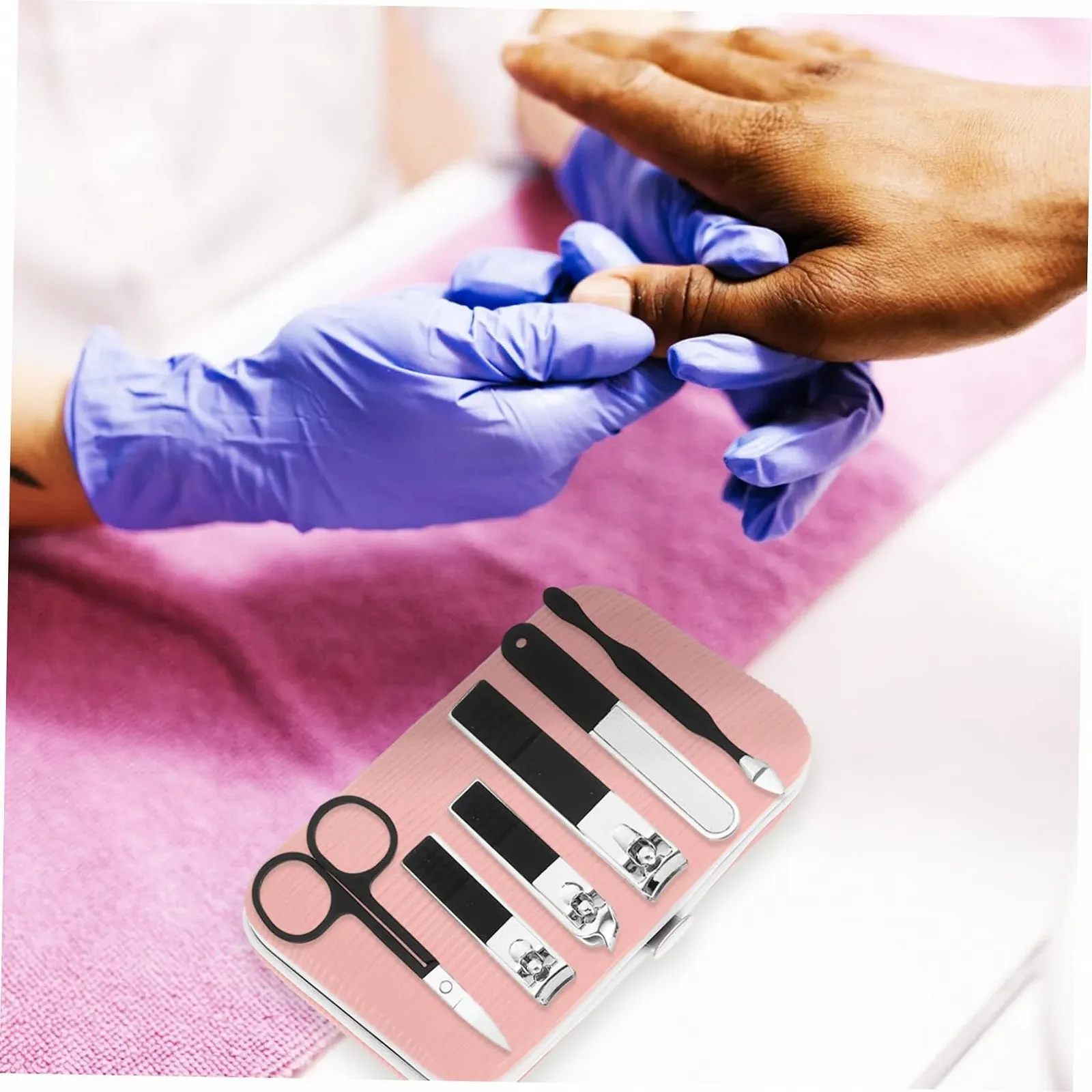 Набор для ухода за ногтями из нержавеющей стали Черный, фото №6