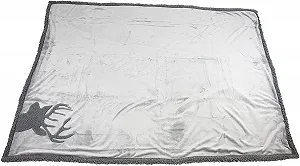 Плед Dekoleidenschaft М'який 130 x 170 см, Сірий з мотивом оленя synthetic.ua - Фото 1