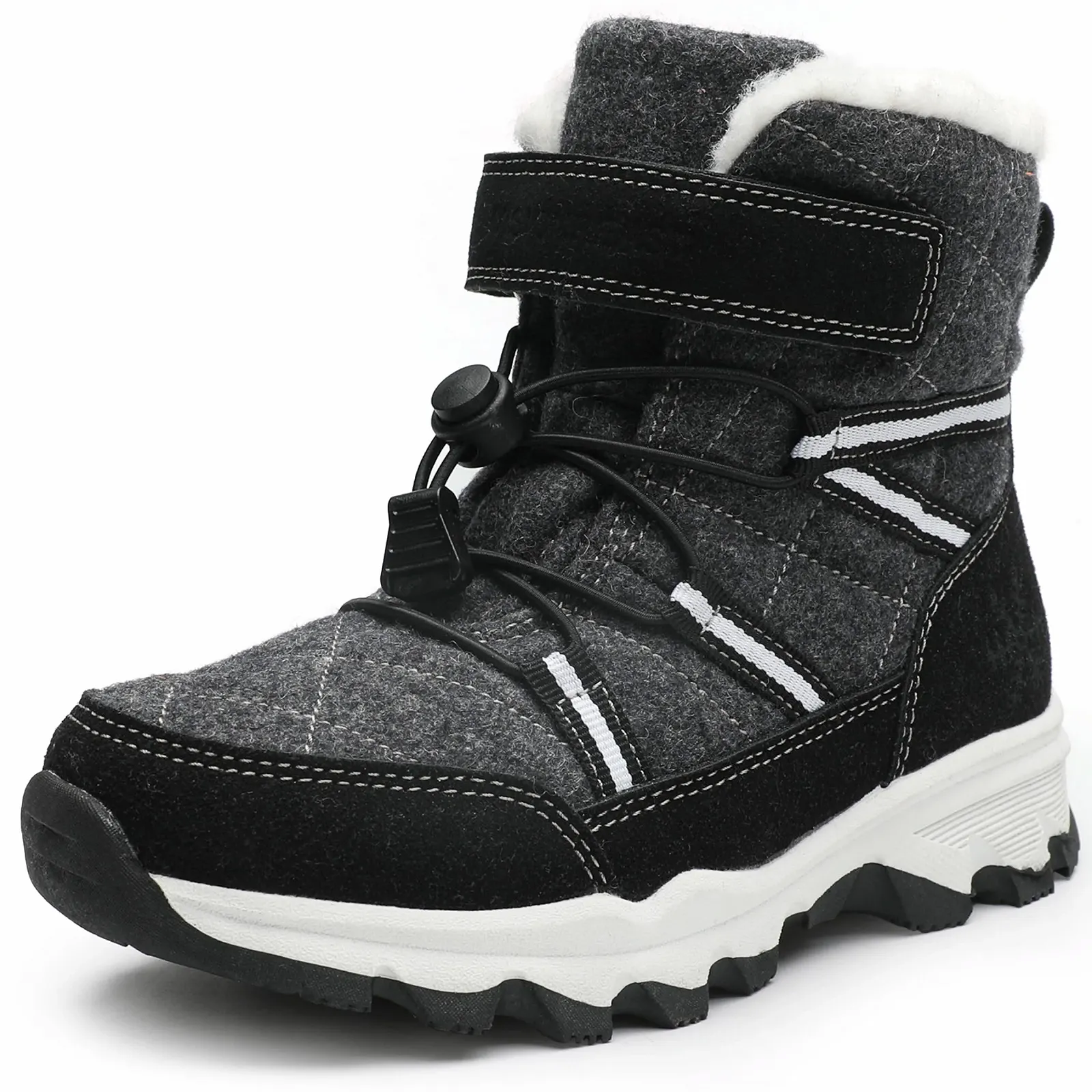 Черевики Visionreast зимові, дитячі, для дівчат і хлопчиків, для походів, з вовняною підкладкою, снігові, бавовняні, нековзкі, для вулиці, фото №1