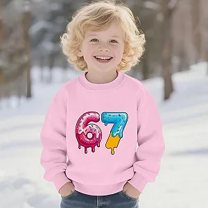 Свитшот Generisch 6 7 Meme Модный пуловер с принтом мороженого Унисекс Детский свитер Топы Six Seven Свитшоты Круглый вырез Длинный рукав Пуловер для девочек мальчиков Уличная одежда synthetic.ua - Фото 1