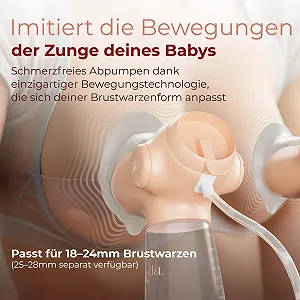 Электрический молокоотсос Annabella с симуляцией языка 9 уровней BPA-Free 140 мл Bottle Compact Set synthetic.ua - Фото 1