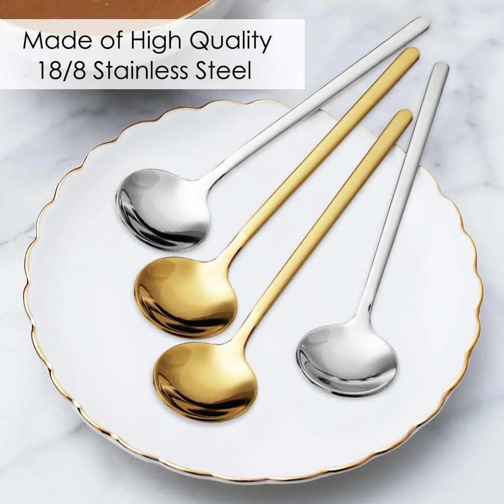 Ложка чайная SourceTon Мини Gold & Silver Gold Plated нержавеющая сталь 13 см, фото №3