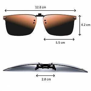 Поляризовані сонцезахисні окуляри-кліпси CREYESTAL для окулярів, підйомні та надлегкі, для чоловіків і жінок, 100% UV400 synthetic.ua - Фото 1