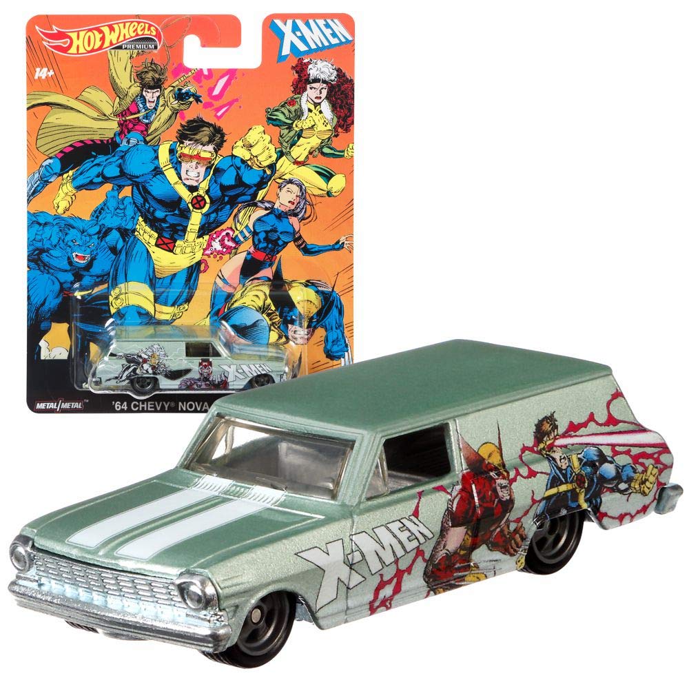 Іграшковий автомобіль Hot Wheels Pop Culture X-Men Premium Car Set Mattel DLB45 '64 Chevy Nova Delivery, фото №1