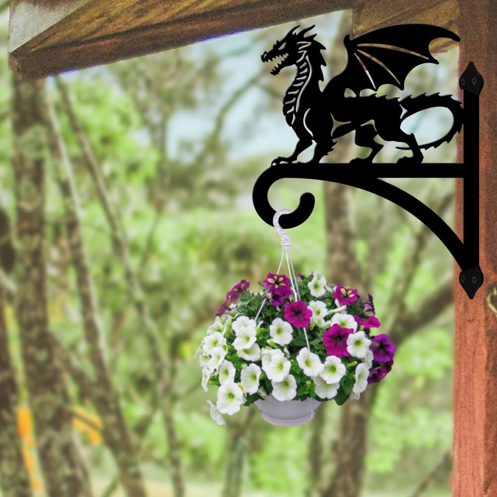 Гак для рослин peacoblue 29.5 x 38.6 см металевий настінний (Голова лабрадора) Чорний, фото №8