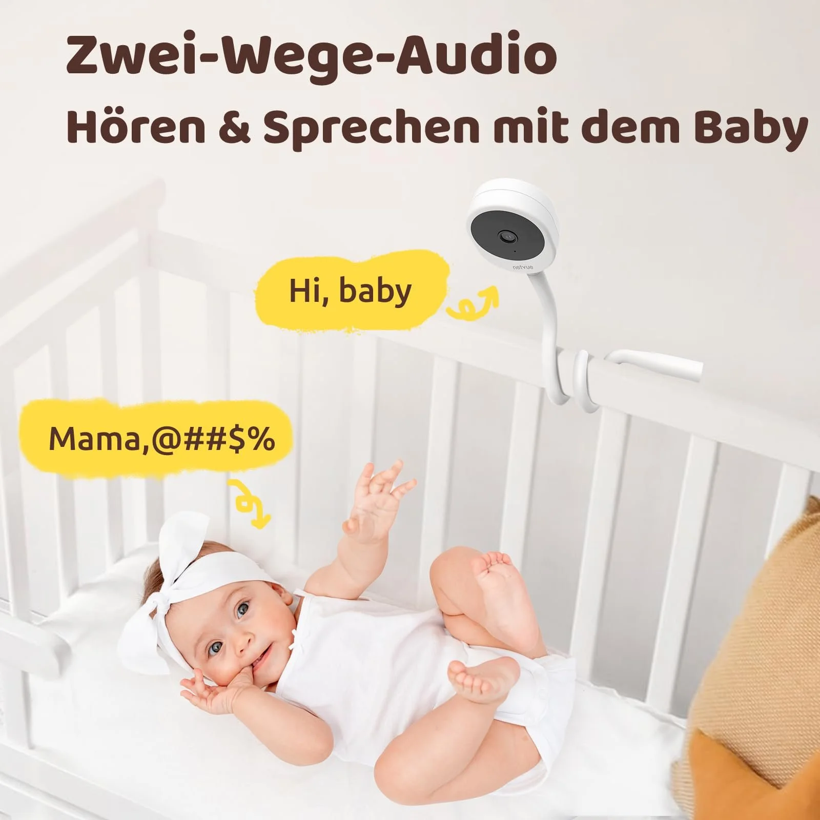 Відеоняня NETVUE Peekababy 4-in-1 Universal Mount WiFi, фото №5 Відеоняня NETVUE Peekababy 4-in-1 Universal Mount WiFi, фото №5