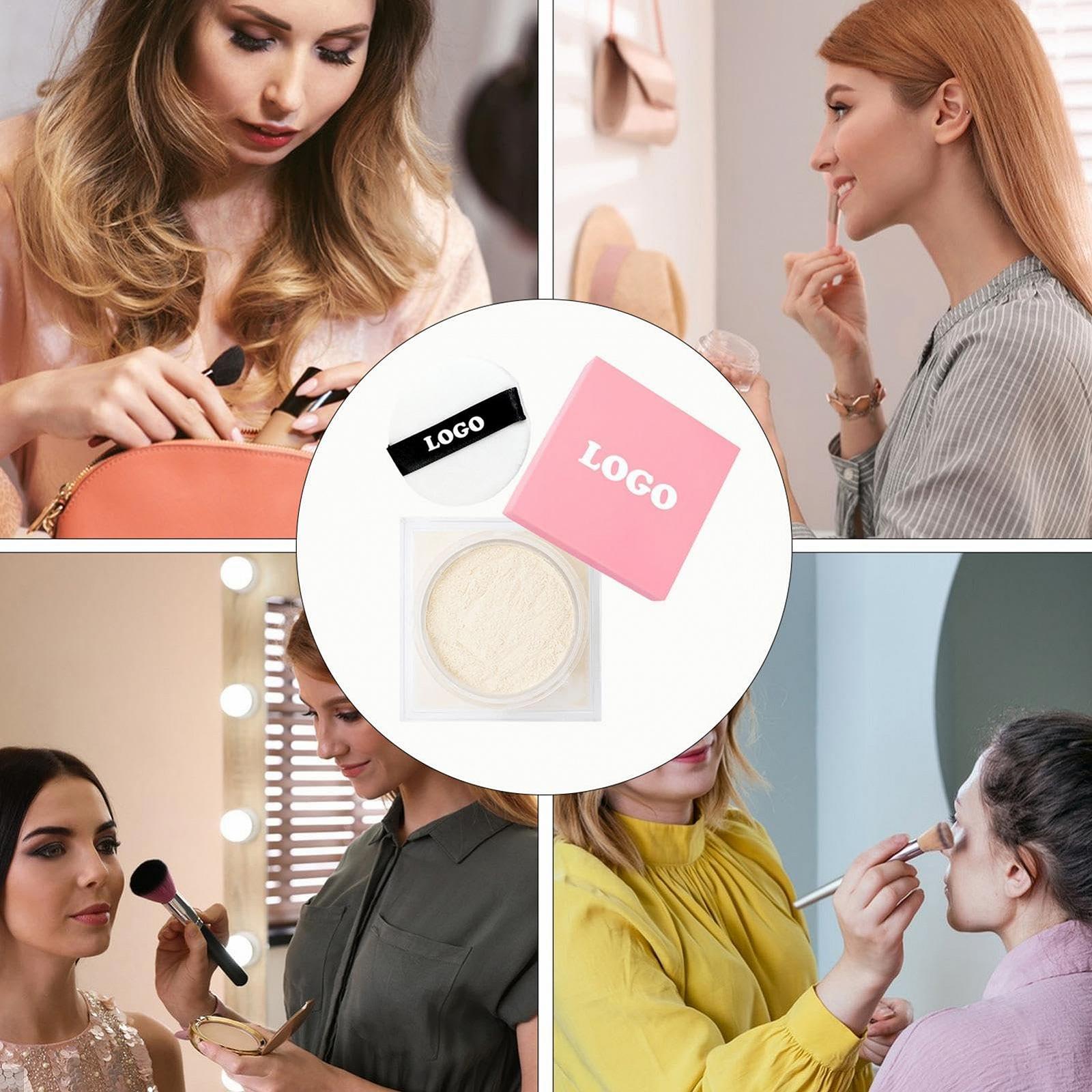 Пудра Allaura Beauty Blurring Setting 15 г Розовая Рассыпчатая Водостойкая с Контролем Жирности для Лица, фото №6