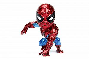 Фигурка Jada Toys Marvel Человек-паук Классический, Металл, 10 см, Коллекционная фигурка, Красный/Синий - Фото 1
