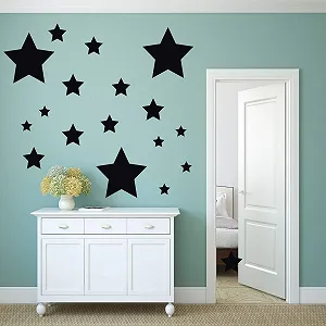Наклейка на стіну Klebe-Drauf 18 зірок для вітальні спальні дитячої ванної декоративна synthetic.ua - Фото 1
