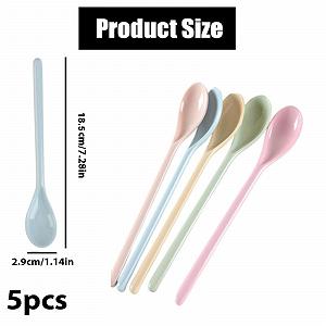 Ложки Пластиковые Длинные Цветные, упаковка 5 шт synthetic.ua - Фото 1