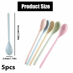 Ложки Пластиковые Длинные Цветные, упаковка 5 шт synthetic.ua - Фото 1
