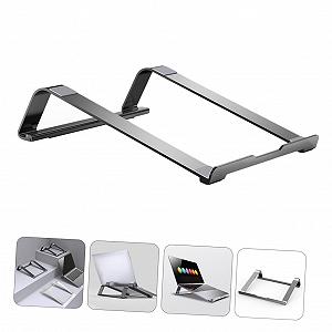 Підставка для ноутбука алюмінієва, багатоцільова GALPADA, регульована по висоті, ергономічна, ефективне розсіювання тепла, стабільна, надійна для домашнього офісу synthetic.ua - Фото 1