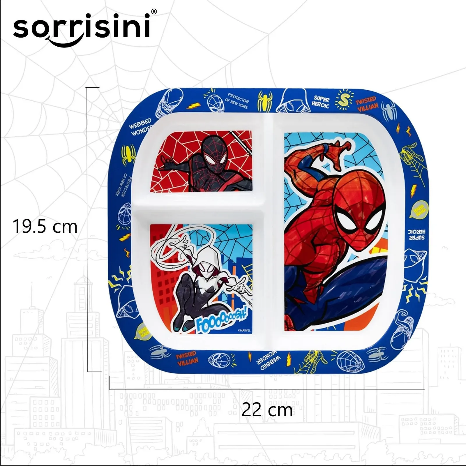 Набор детской посуды Sorrisini, 3 предмета, фото №3 Набор детской посуды Sorrisini, 3 предмета, фото №3