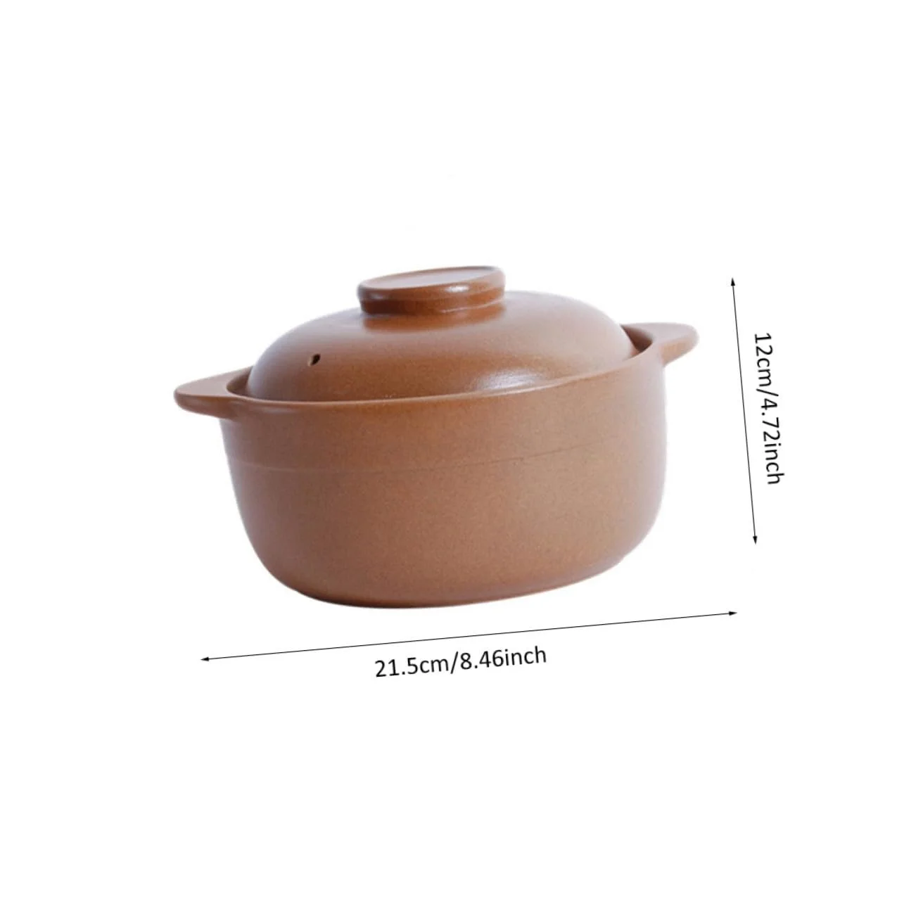 Кастрюля керамическая TOPBATHY с крышкой 1.2 л с ручками для супа и каш, фото №2