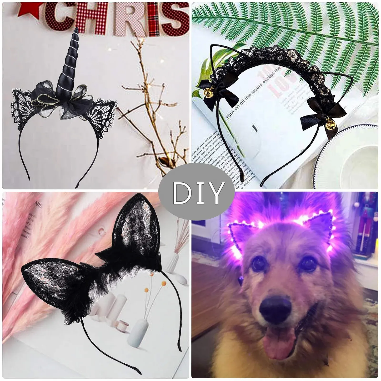 Обруч Вушка котячі Candygirl Пластик, фото №3