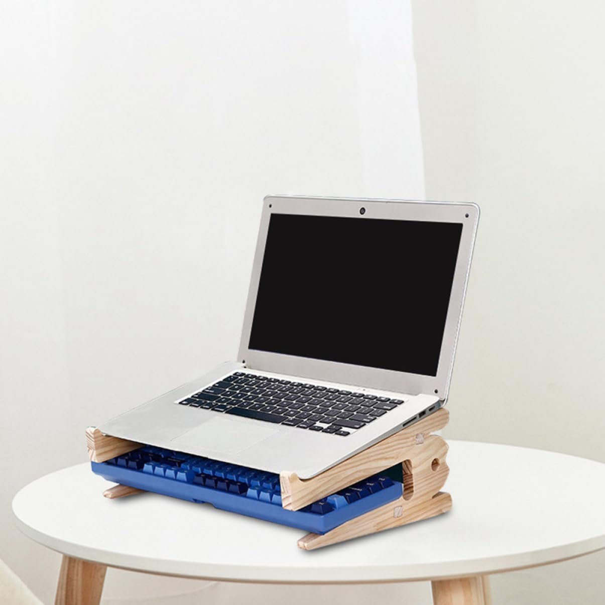Подставка Деревянная для ноутбука NUOBESTY Регулируемая по высоте для ноутбуков и планшетов Эргономичный дизайн, фото №5