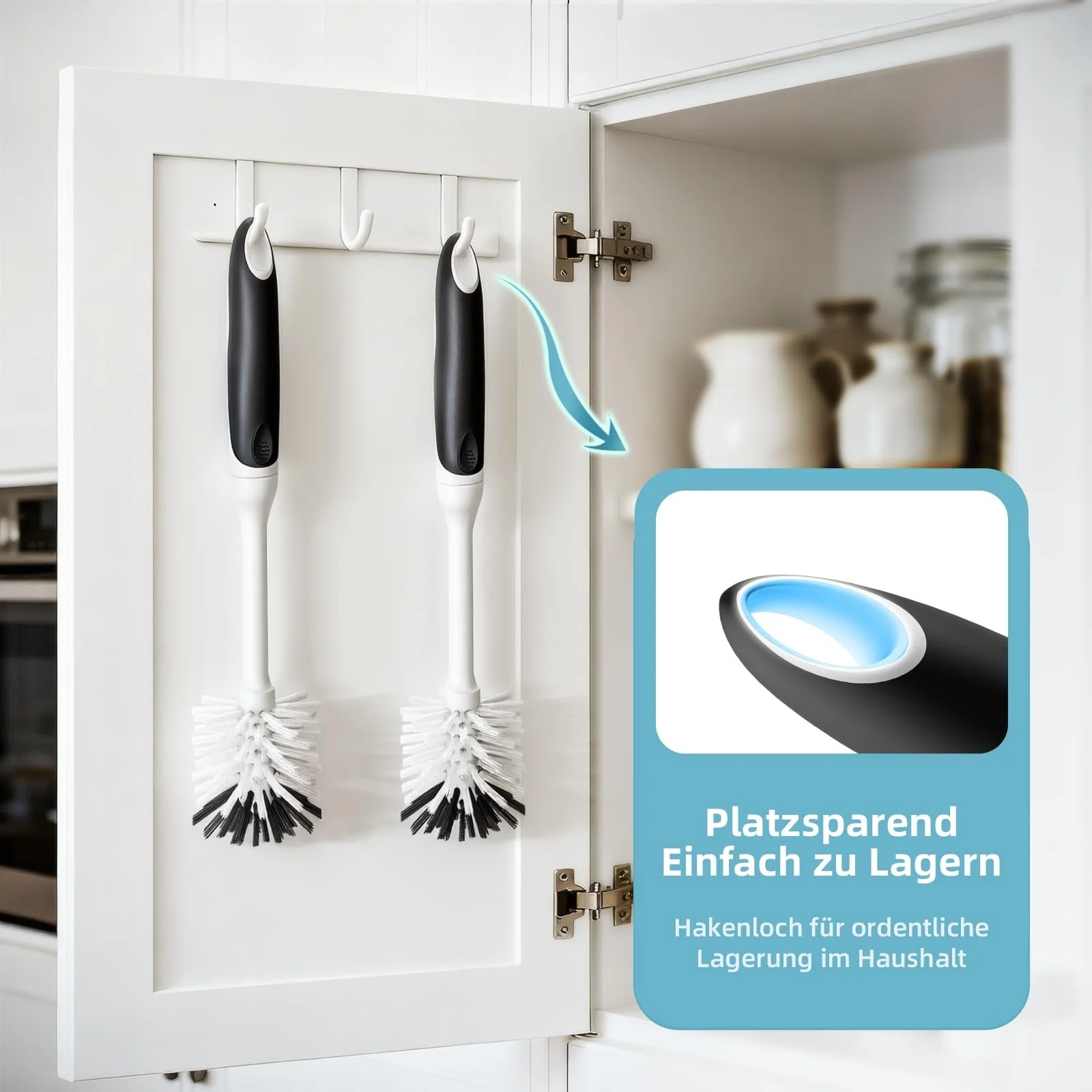 Щітка для пляшок CLEANGOR 2 шт. 27 см жорстка щетина, фото №7