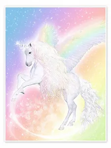 Постер Dolphins DreamDesign Enchant Your Life Unicorn Pegasus Единорог Пегас 60 x 80 см - Фото 1