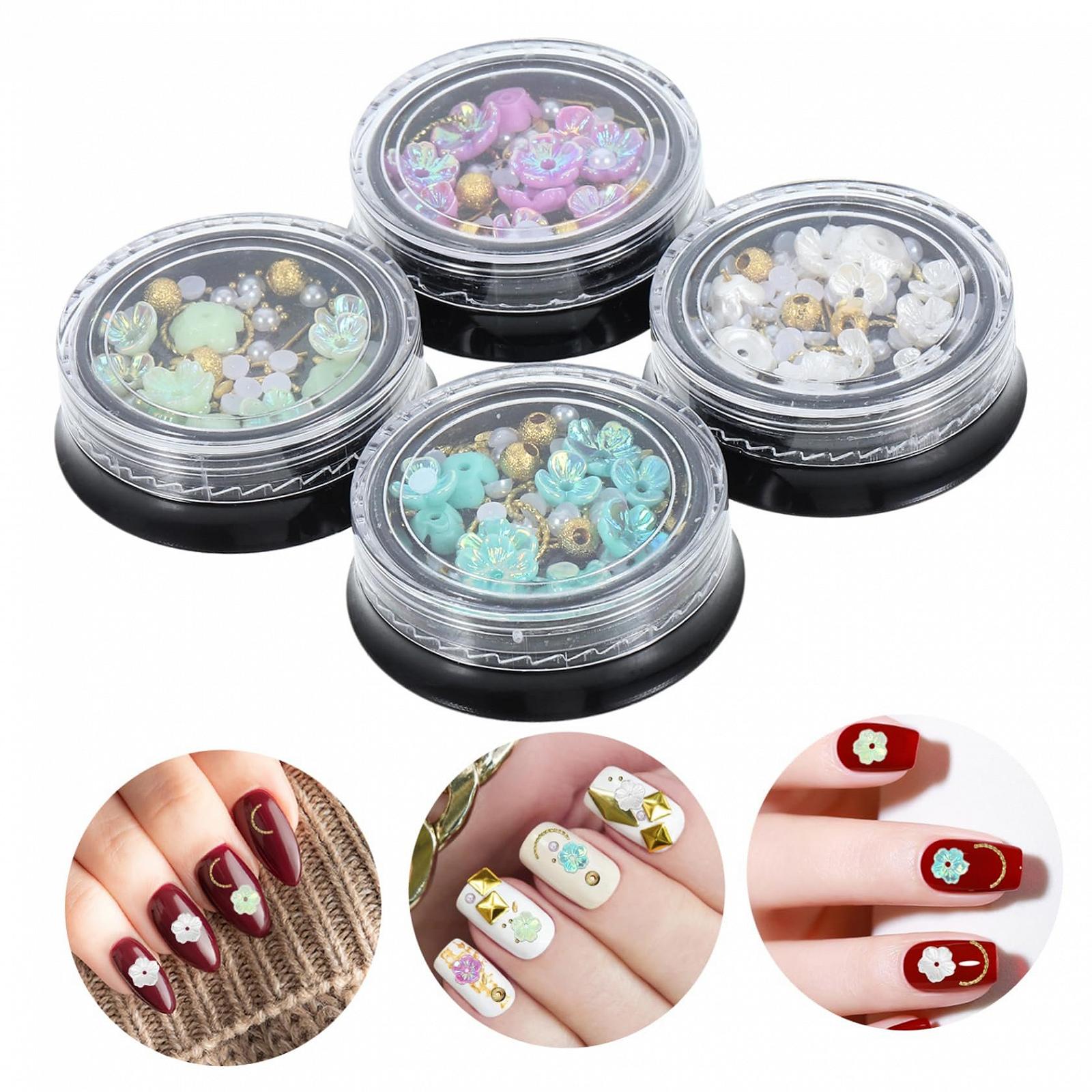 Набір прикрас для нігтів MERRYHAPY Квіти для творчого манікюру та легкого, довговічного та універсального використання для дизайну та декору нігтів, фото №7