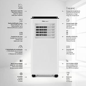 Мобільний кондиціонер Ufesa A7 3-в-1 7000 BTU R290 Таймер Пульт ДК synthetic.ua - Фото 1