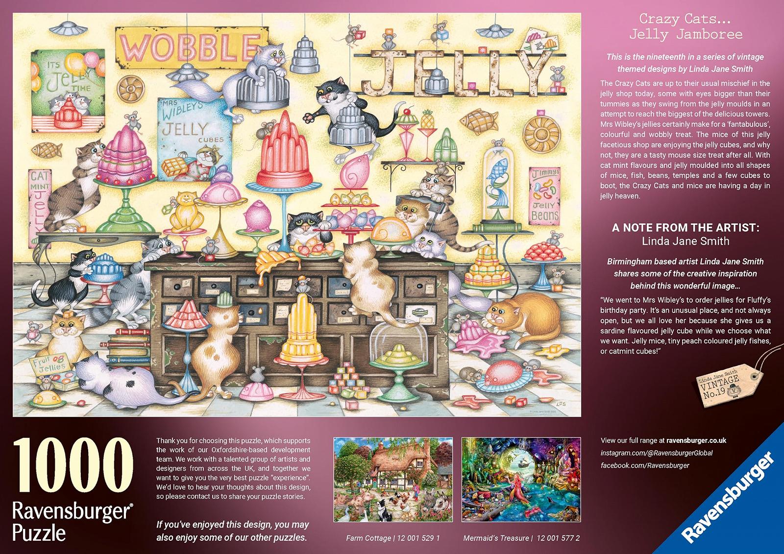 Пазл Ravensburger Crazy Cat's: Jelly Jamboree 1000 элементов, фото №6