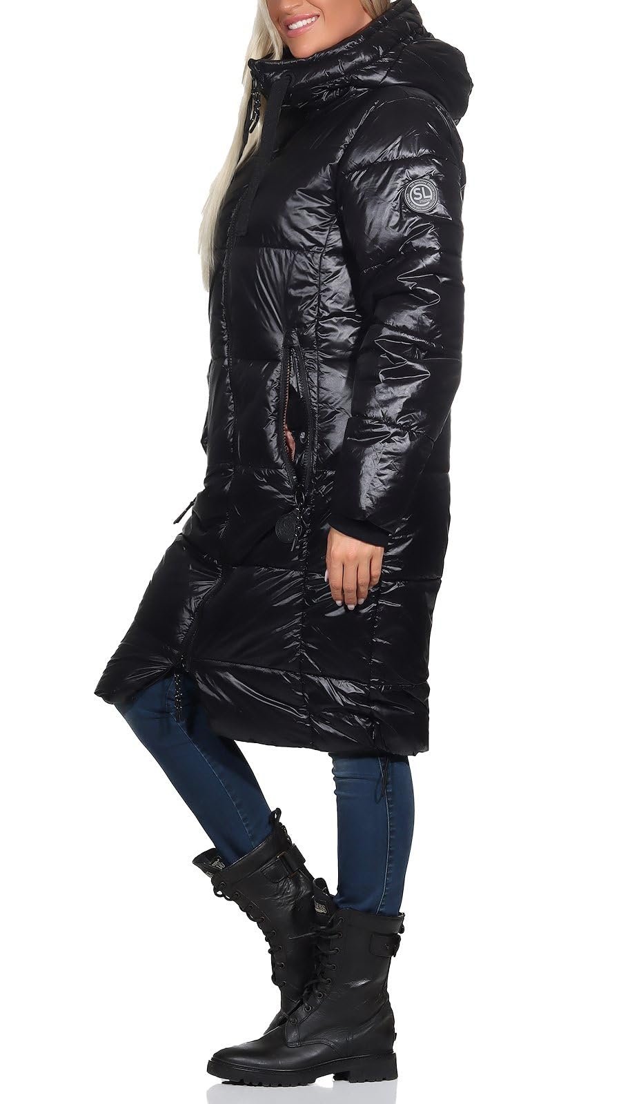 Жіноча Куртка Sublevel LSL-437 стьобаний парка з капюшоном, фото №3