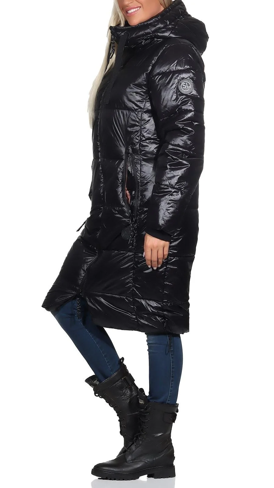 Жіноча Куртка Sublevel LSL-437 стьобаний парка з капюшоном, фото №3