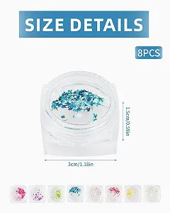 Набор сухоцветов для ногтей для декора и DIY 8 цветов, 8 коробок synthetic.ua - Фото 1