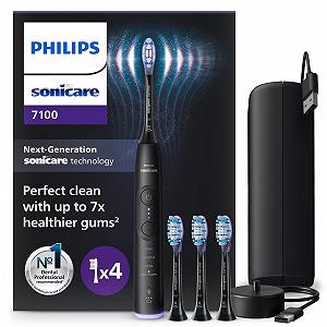 Электрическая зубная щетка Philips Sonicare 7100, звуковая, черного цвета, модель HX7421/08 - Фото 1
