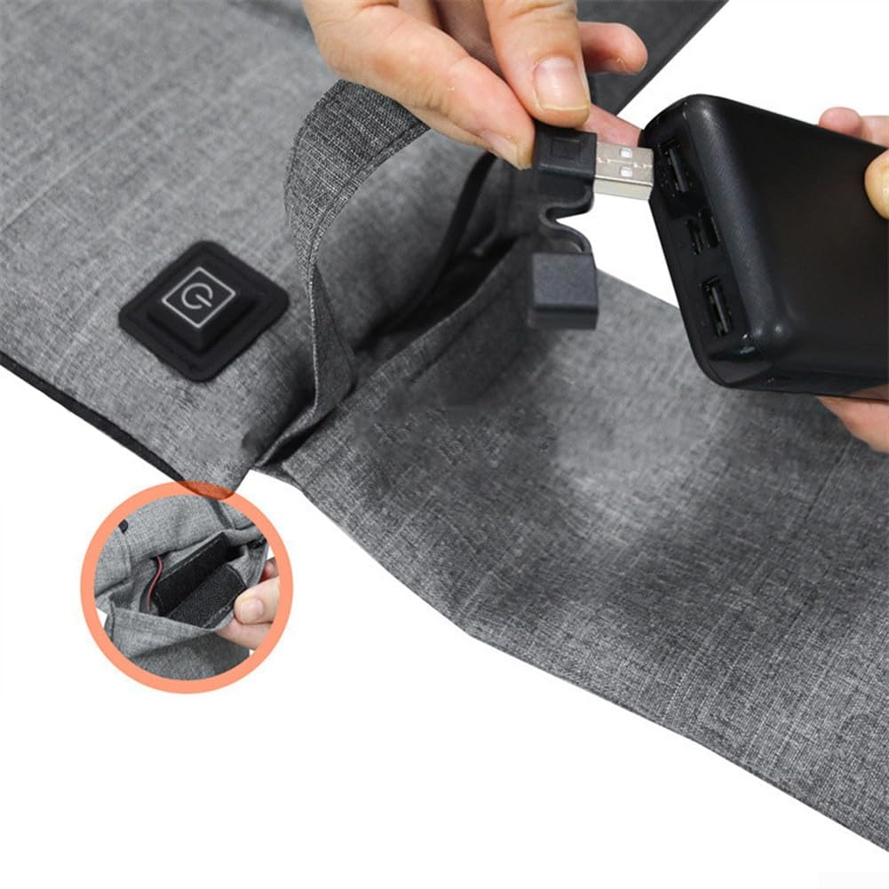 Подушка RANRAO Heat Pad для сидения туристическая складная с подогревом (Павлиний синий), фото №7