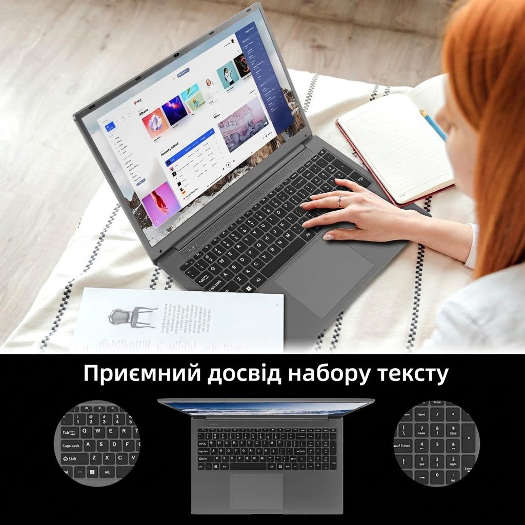 Ноутбук 17.3" SGIN X17 Intel Celeron N5095 RAM 12GB SSD 512GB Windows 11 (UKR), фото №6