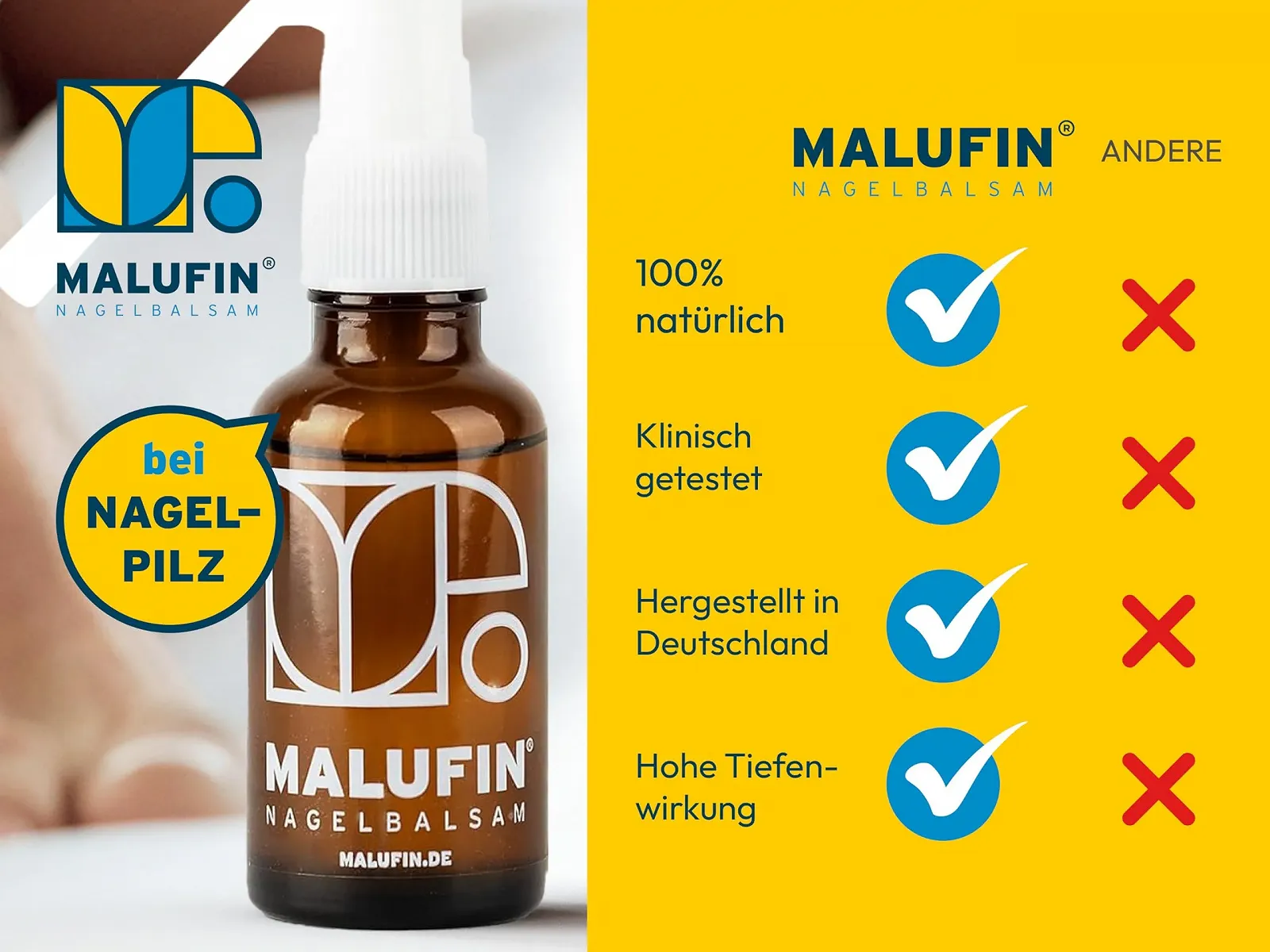 Спрей від грибка нігтів PAULA BRAND Malufin Ефективний засіб 100% натуральний, фото №3