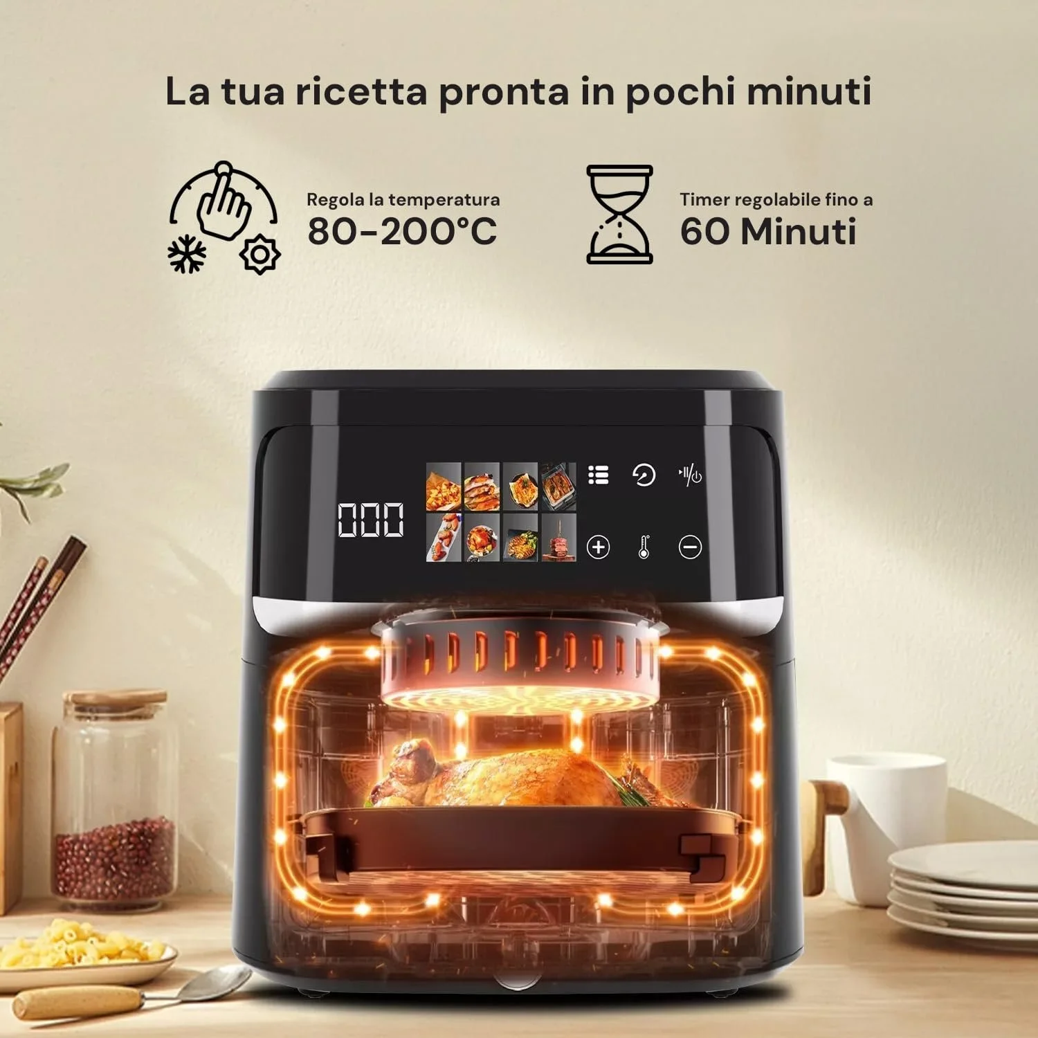 Мультипіч Wintem Digital 8 л 1800 Вт 8 програм Чорна, фото №3 Мультипіч Wintem Digital 8 л 1800 Вт 8 програм Чорна, фото №3