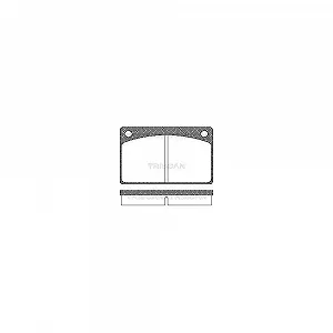 Комплект гальмівних колодок TRISCAN 8110 27602 для VOLVO передній міст - Фото 1