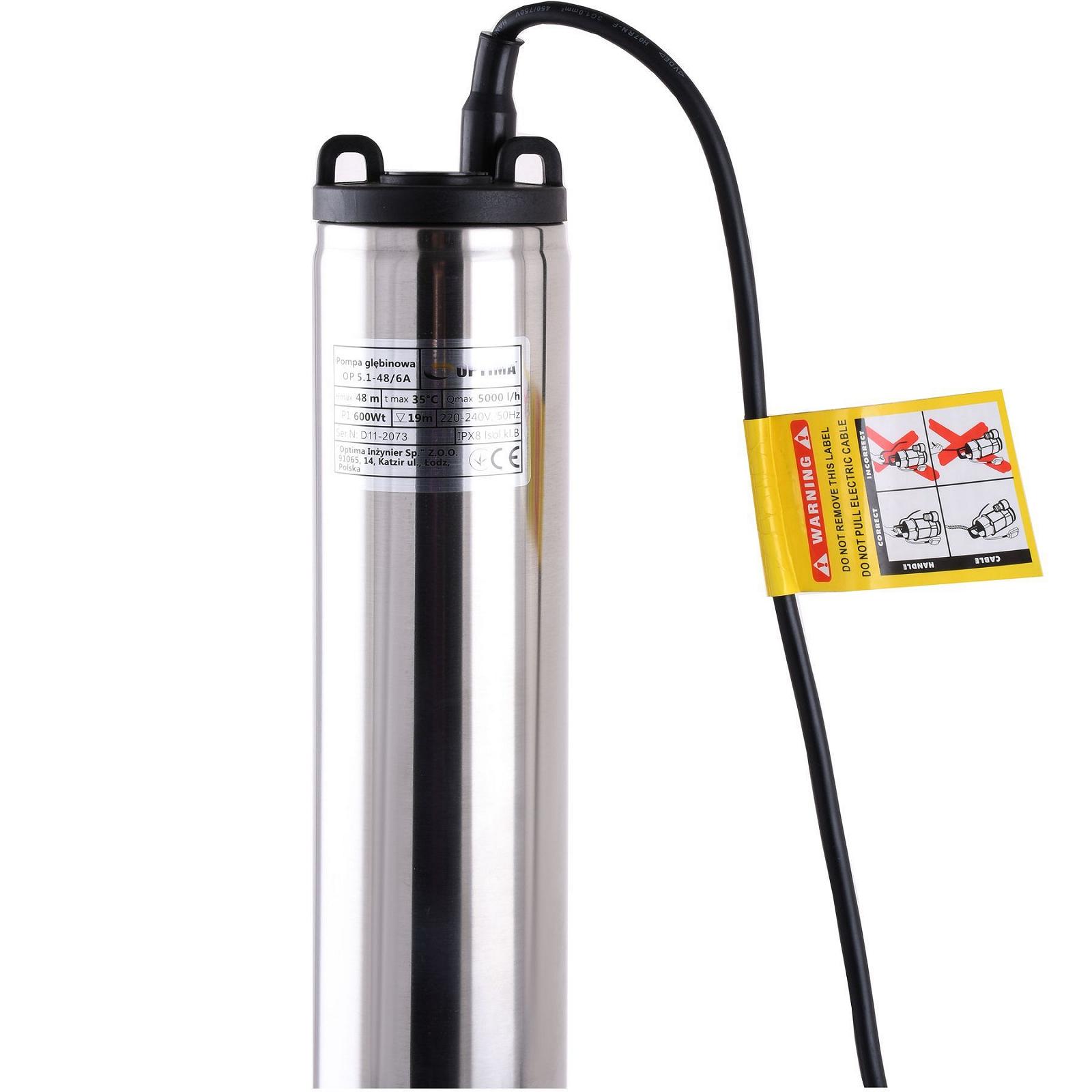 Насос колодязний OPTIMA OP 5,1 - 48/6 AUTO 0,6 кВт, фото №3 Насос колодязний OPTIMA OP 5,1 - 48/6 AUTO 0,6 кВт, фото №3