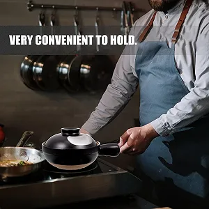 Керамічна каструля BESPORTBLE з кришкою термостійка універсальна для супів та тушкування synthetic.ua - Фото 1