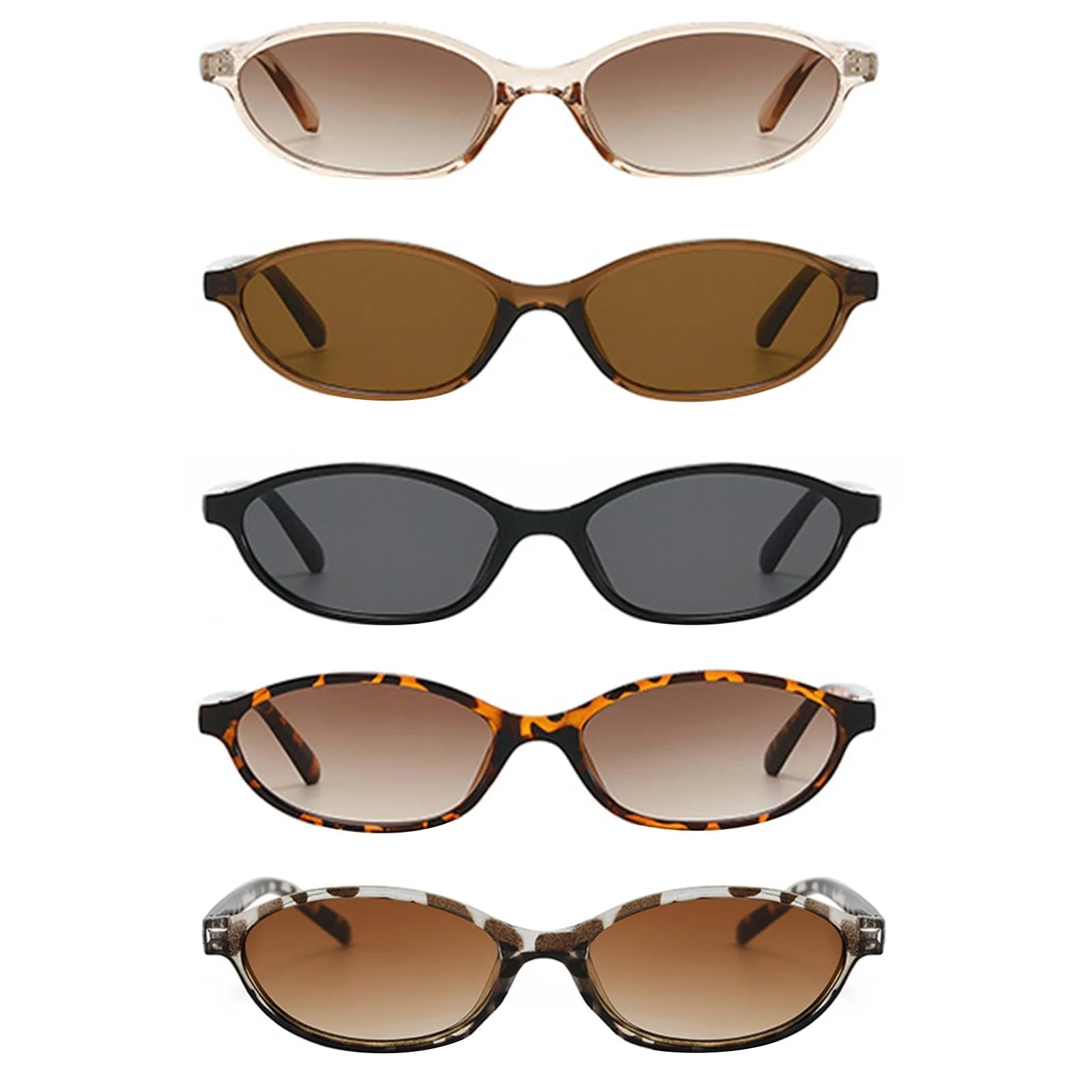 Сонцезахисні Окуляри Овальні Ретро BSITSSS Чоловічі та Жіночі, Різнокольорові, 5 пар, фото №1 Сонцезахисні Окуляри Овальні Ретро BSITSSS Чоловічі та Жіночі, Різнокольорові, 5 пар, фото №1