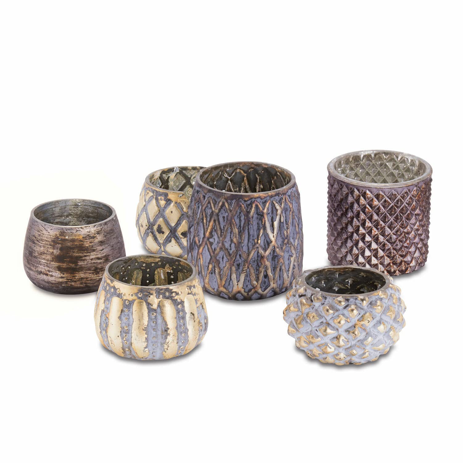 Ліхтарі LOBERON Fajolle Ностальгійний вигляд Скло Сірий/Золотий, фото №2