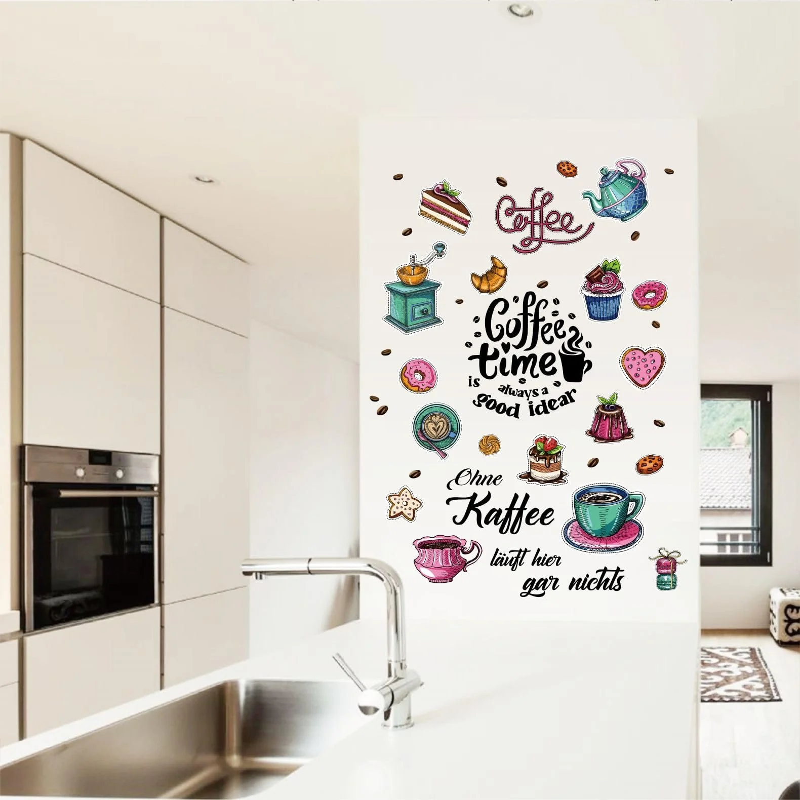 Наклейки на стену Набор 38 шт. Кухня Кофе 70 x 40 см, фото №4