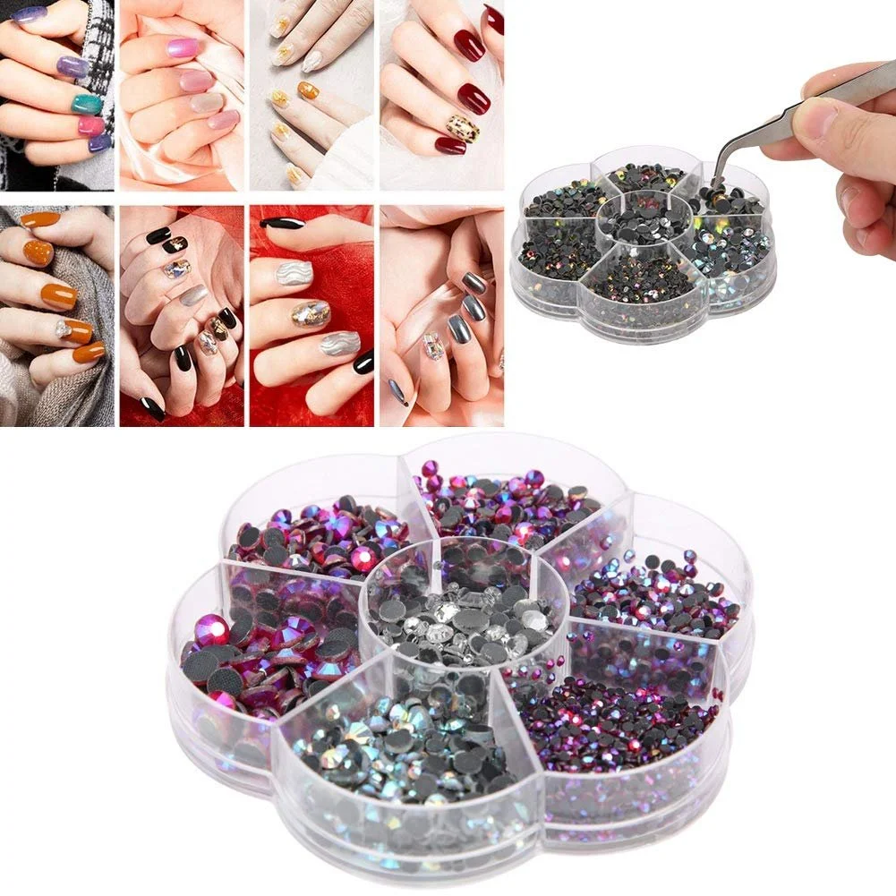 Стрази Скло 2–6 мм 2100 шт. Кольори в асортименті, фото №5