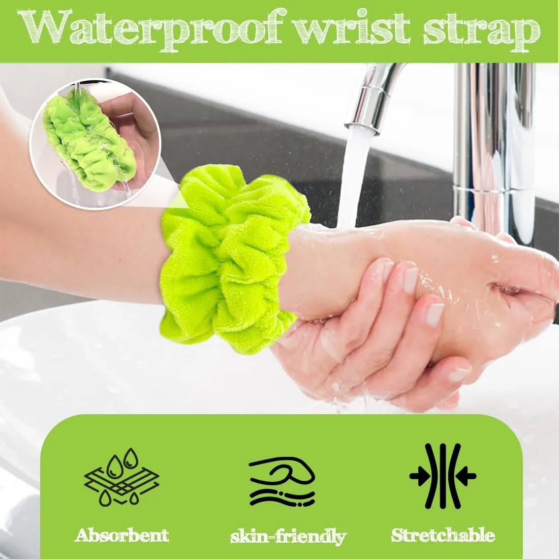 Пов'язка для волосся Еластична для миття обличчя та зап'ястя, фото №5