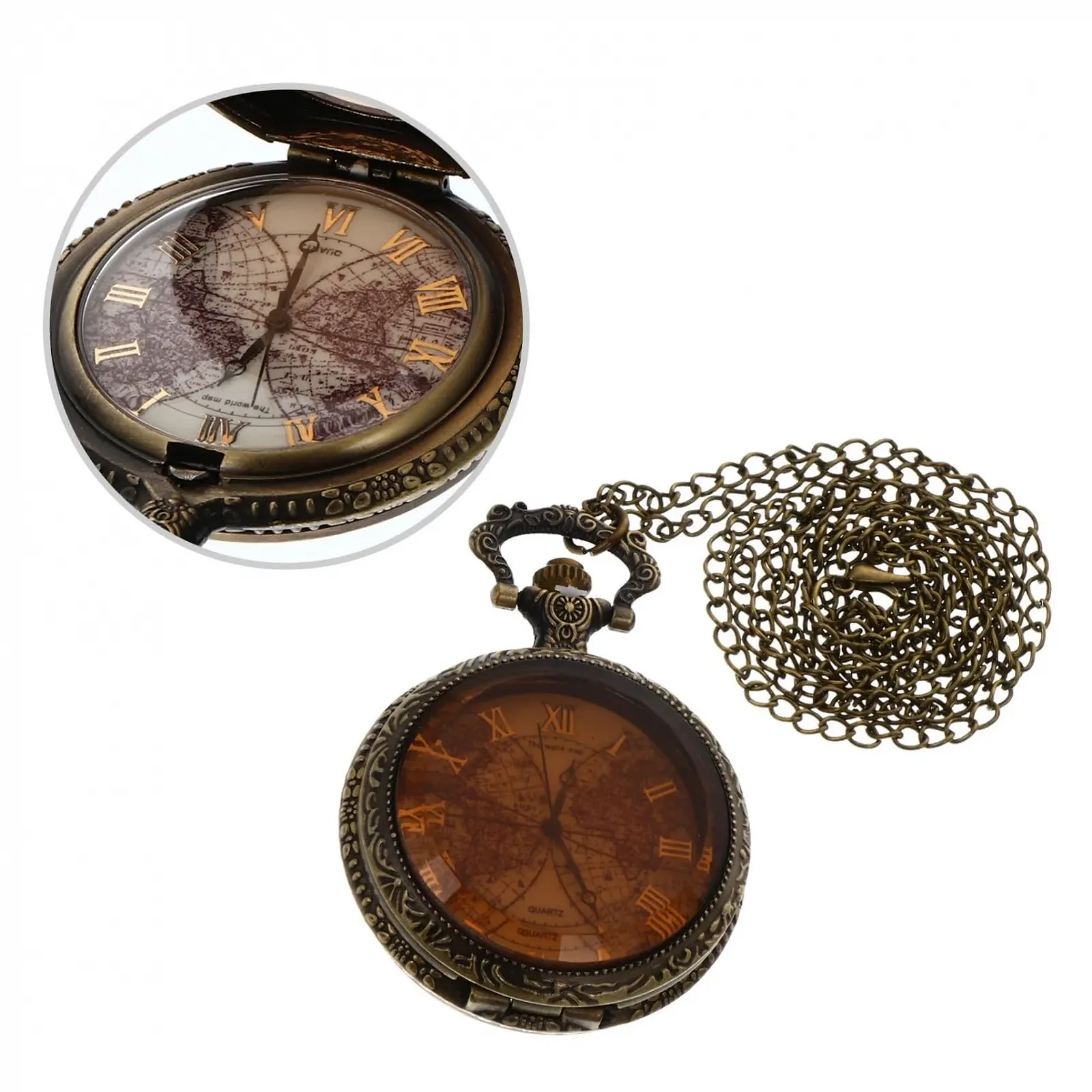 Карманные часы в стиле ретро LIFKOME с картой мира, винтажные кварцевые часы для украшения одежды, фото №9 Карманные часы в стиле ретро LIFKOME с картой мира, винтажные кварцевые часы для украшения одежды, фото №9